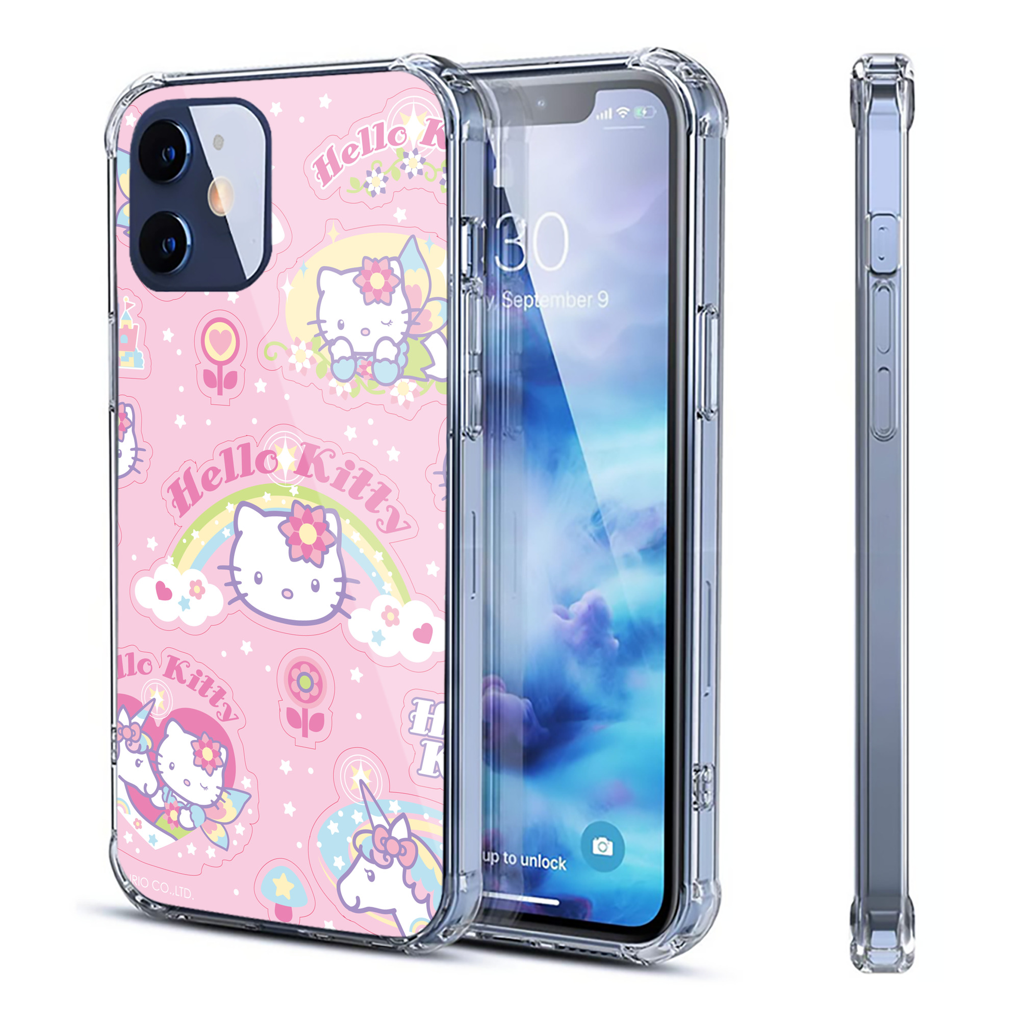 （画像用） Hello Kitty ハローキティ 【iPhone 12シリーズ対応】透明スマホケース（クリアソフトケース）